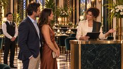 Scene 37 Sepsut welcomes one dinner-reservation couple while a waiter waits to escort them thumbnail