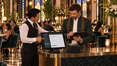 Scene 43 Dario documents the unresolved printer fault while the waiter returns to service thumbnail